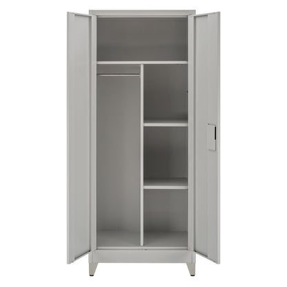 Closet 2-leaf Metal Hronda Hm21287.02 With Divider-keylock & Legs 70x40x180hcm.
