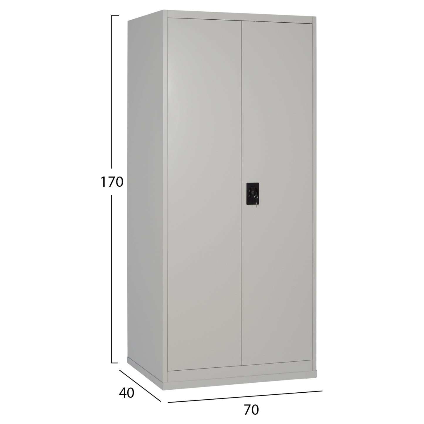 Closet 2-leaf Metal Hronda Hm5748.21 With 3 Shelves & Keylock 70x40x170hcm.