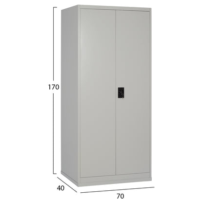 Closet 2-leaf Metal Hronda Hm5748.21 With 3 Shelves & Keylock 70x40x170hcm.