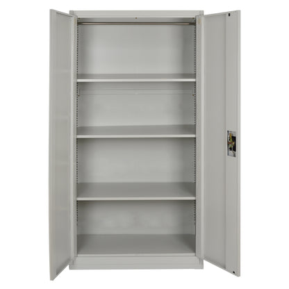 Closet 2-leaf Metal Hronda Hm5748.21 With 3 Shelves & Keylock 70x40x170hcm.