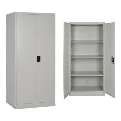 Closet 2-leaf Metal Hronda Hm5748.21 With 3 Shelves & Keylock 70x40x170hcm.