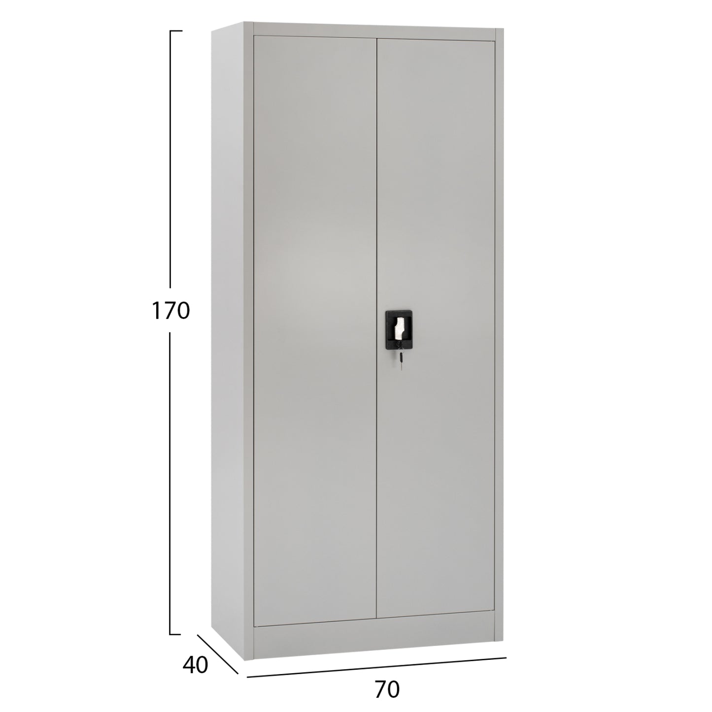 Closet 2-leaf Metal Hronda Hm5749.21 With Divider & Keylock 70x40x170hcm.
