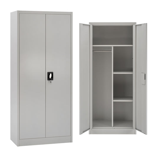 Closet 2-leaf Metal Hronda Hm5749.21 With Divider & Keylock 70x40x170hcm.