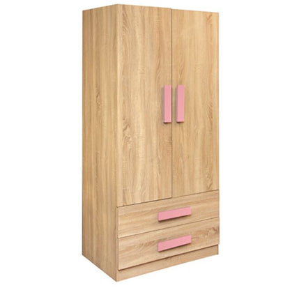 Wardrobe 2 Door Playroom Sonama-pink Hm335+hm336.02 80x50x180cm