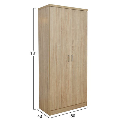 Wardrobe 2 Door Sonama Hm368.02 80x43x181