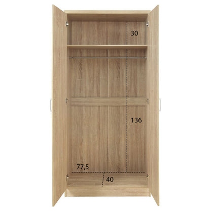 Wardrobe 2 Door Sonama Hm368.02 80x43x181
