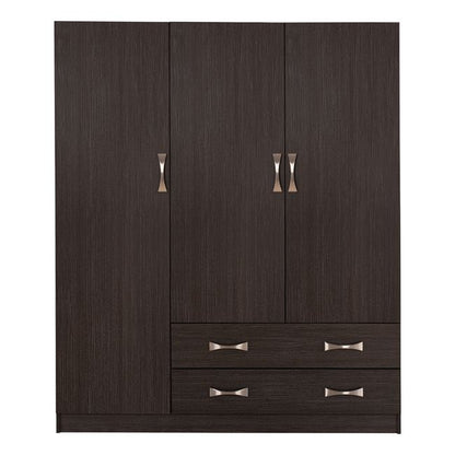 Wardrobe 3door 150x55x180cm With 2 Drawers Hm384.01 Zebrano