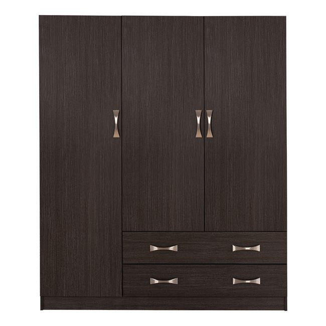 Wardrobe 3door 150x55x180cm With 2 Drawers Hm384.01 Zebrano