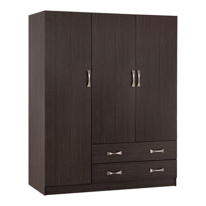 Wardrobe 3door 150x55x180cm With 2 Drawers Hm384.01 Zebrano