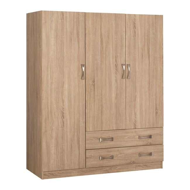 Wardrobe 3door With 2drawers Hm384.02 Sonama 150x55x180cm