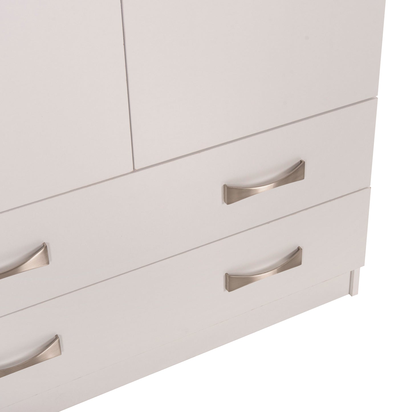 Wardrobe 3-leaf Carly Hm384.05 With 2 Drawers In White Color 150x55Χ180hcm.
