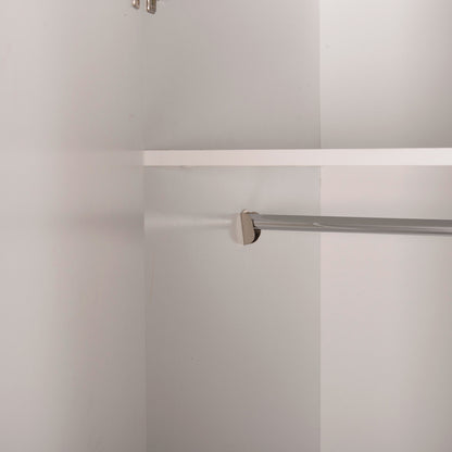 Wardrobe 3-leaf Carly Hm384.05 With 2 Drawers In White Color 150x55Χ180hcm.