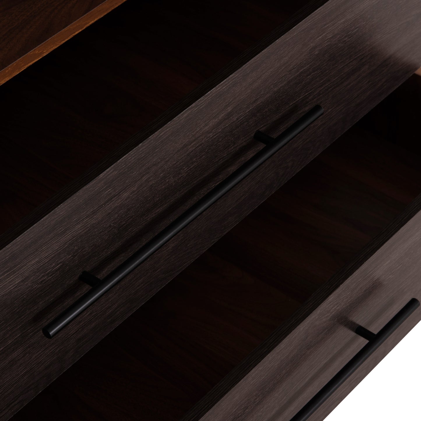 Wardrobe 3-leaf With 2 Drawers Carys Hm746.11 Melamine In Walnut/zebrano 150x55.5x180hcm
