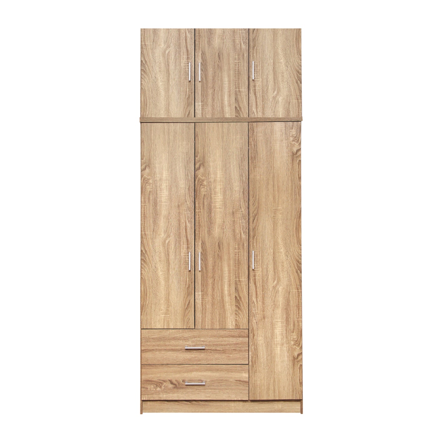 Wardrobe 3 Door With Loft & 2 Drawers Sonama 90x42x241