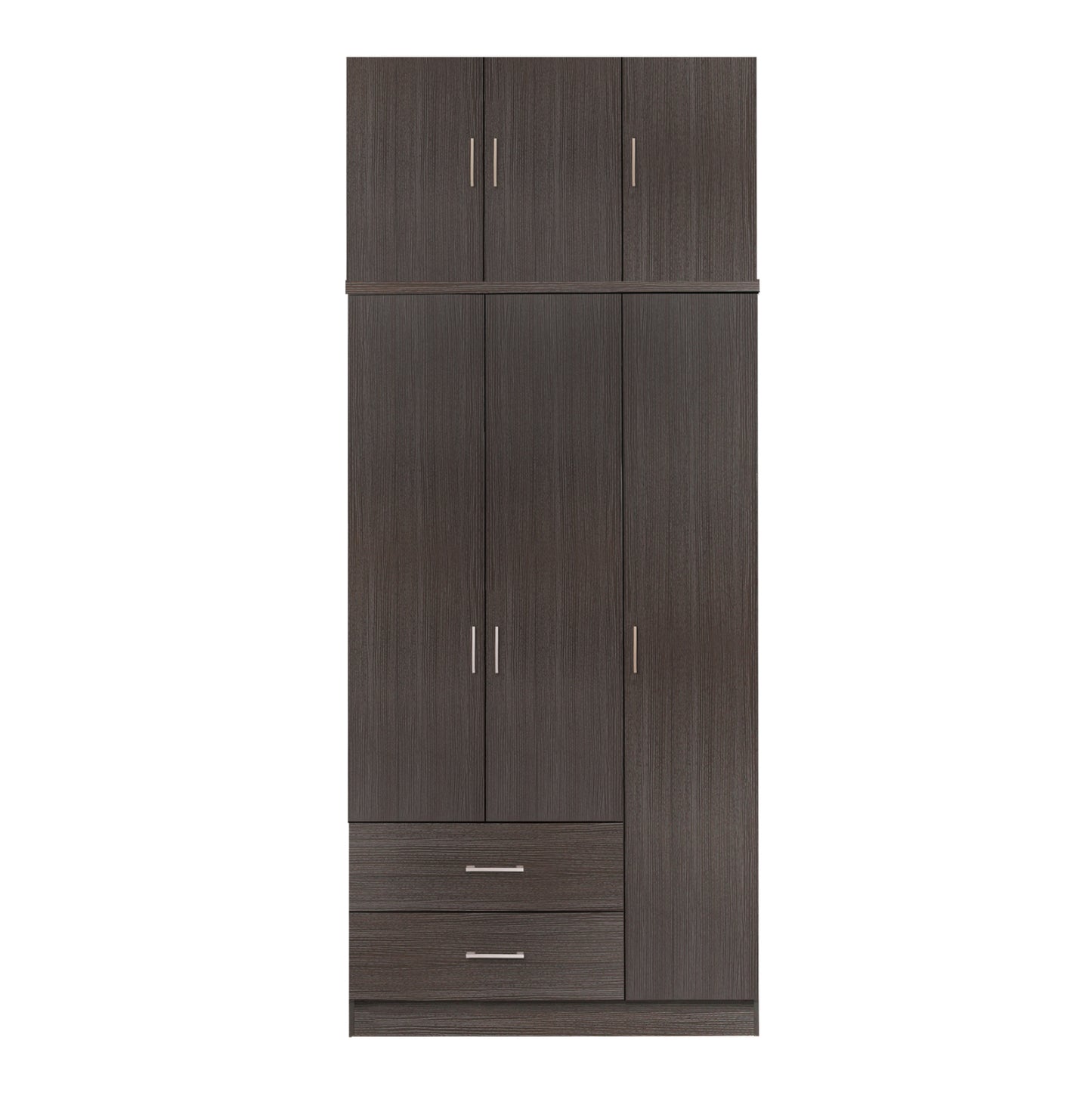 Wardrobe 3 Door And Loft With 2 Drawers Zebrano 90x42x241
