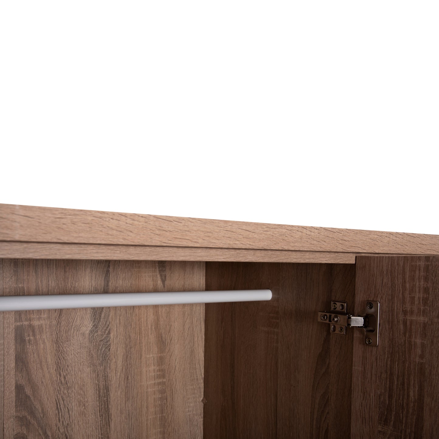 Wardrobe 3-leaf With Shelves Fuento Hm2482.01 Melamine In Sonama Oak 120-116x40x123.5hcm