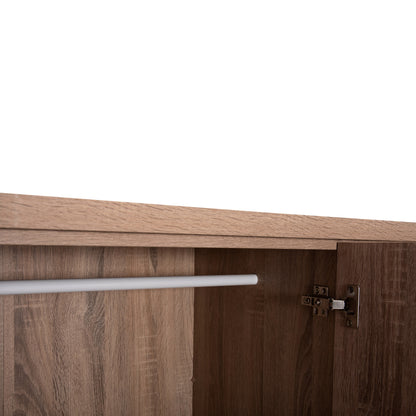 Wardrobe 3-leaf With Shelves Fuento Hm2482.01 Melamine In Sonama Oak 120-116x40x123.5hcm