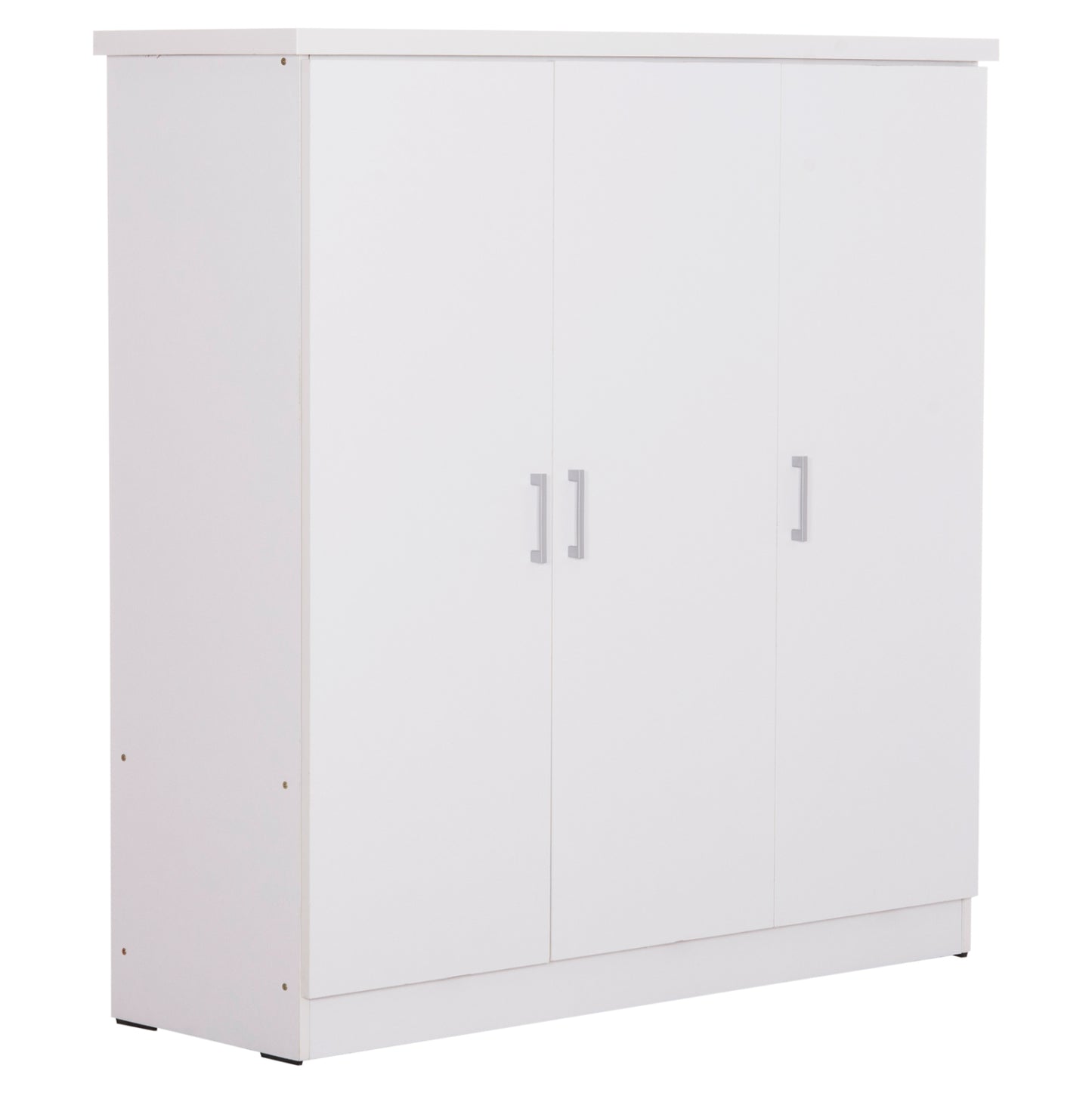 Wardrobe 3-leaf With Shelves Fuento Hm2482.02 Melamine In White 120-116x40x123.5hcm