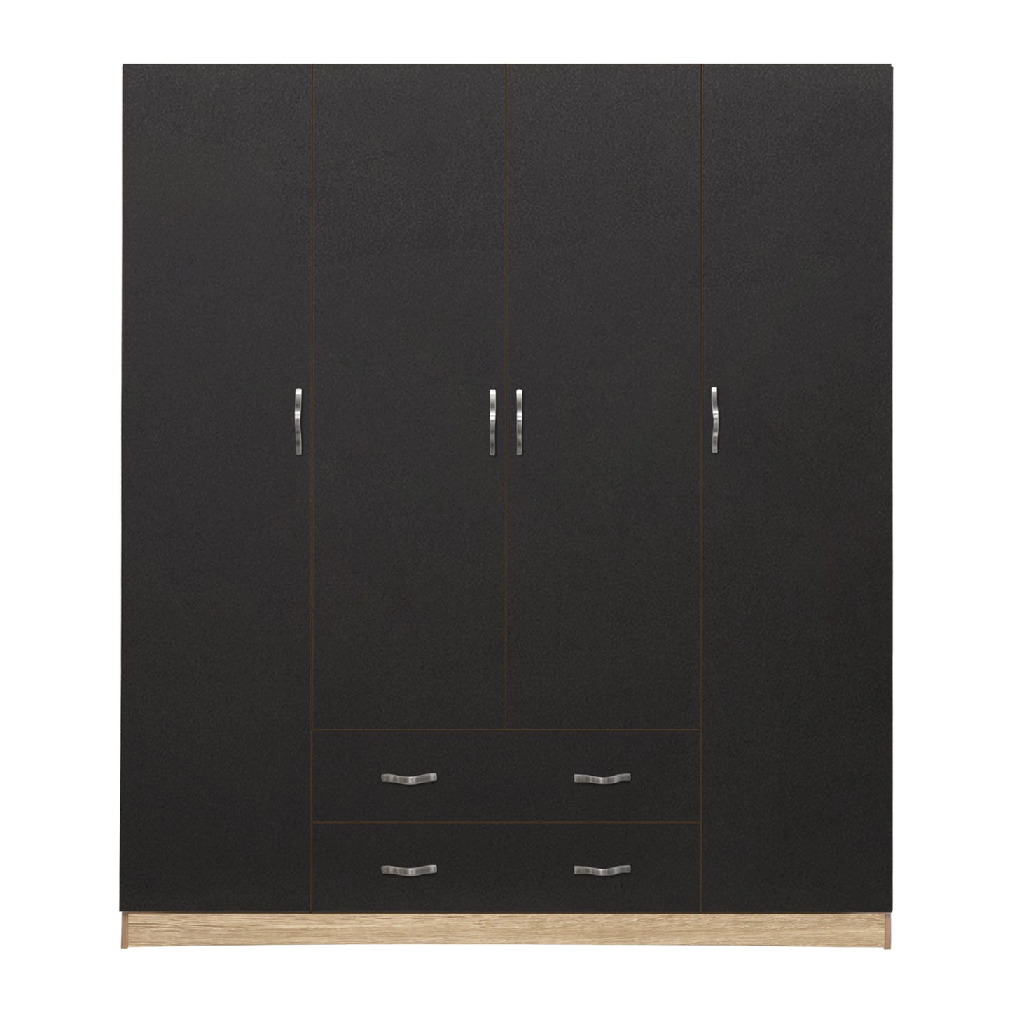 Wardrobe 4 Doors With 2 Drawers 200Χ56Χ180hcm. Hm353.04 Sonama-grey