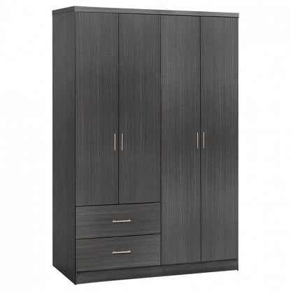 Wardrobe 4 Door With 2 Drawers Hm339.01 Zebrano 120x42,5x180,5