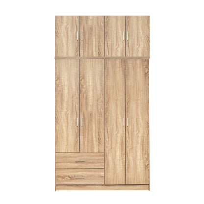 Wardrobe 4 Door With Loft And 2 Drawers Sonama 120x42x241