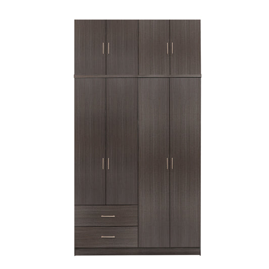 Wardrobe 4 Door With Loft And 2 Drawers Zebrano 120x42x241