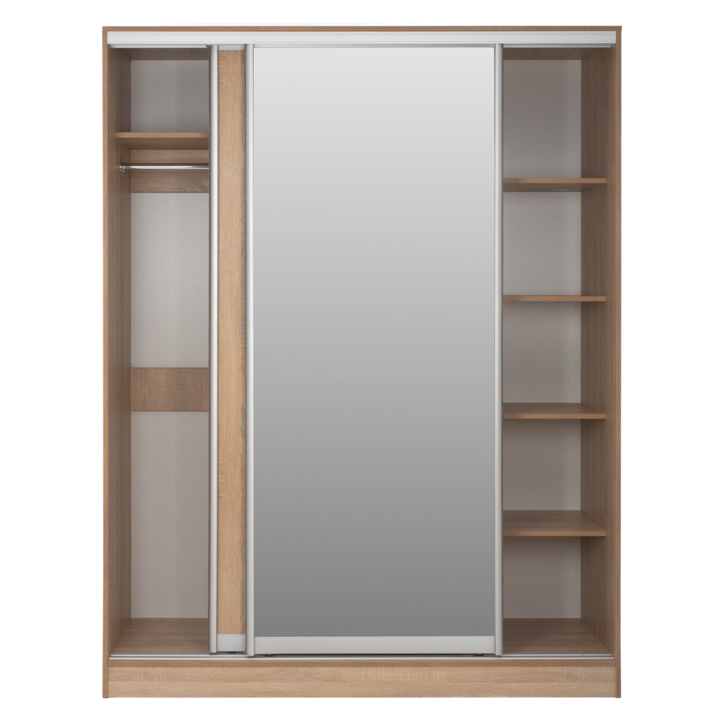 Wardrobe With Sliding Doors With Mirror Sonama Hm2434 160x60x210 Cm.