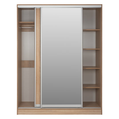 Wardrobe With Sliding Doors With Mirror Sonama Hm2434 160x60x210 Cm.