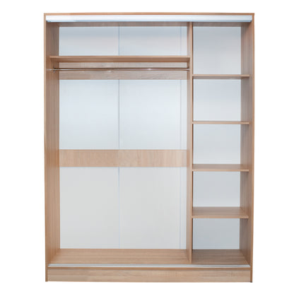 Wardrobe With Sliding Doors With Mirror Sonama Hm2434 160x60x210 Cm.