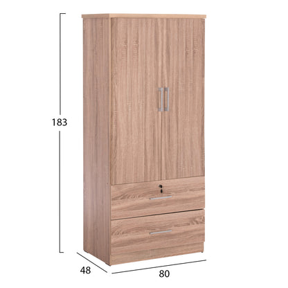 Wardrobe With Drawers Reina Hm2484.11 Melamine In Sonama Oak 80x48x183hcm.