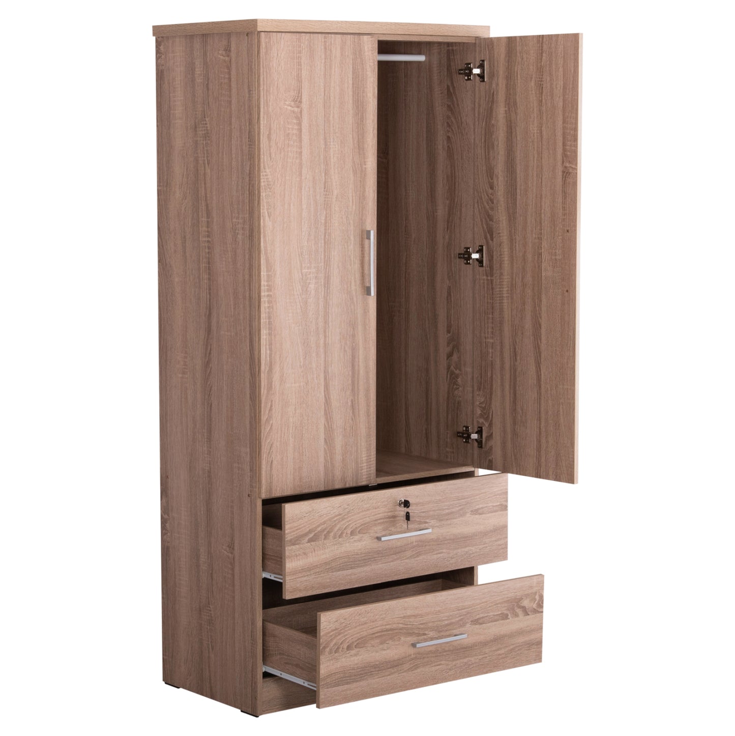 Wardrobe With Drawers Reina Hm2484.11 Melamine In Sonama Oak 80x48x183hcm.