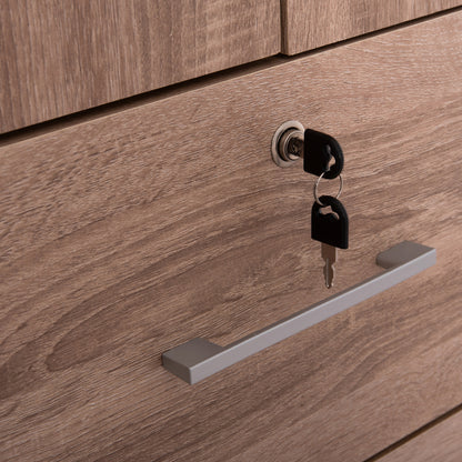 Wardrobe With Drawers Reina Hm2484.11 Melamine In Sonama Oak 80x48x183hcm.