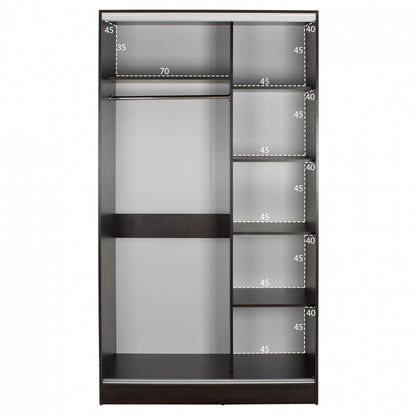 ΝΤΟΥΛΑΠΑ ΣΥΡΟΜΕΝΗ Adler ΣΥΡΟΜΕΝΗ ΜΕΛΑΜΙΝΗΣ 120x60x220Υεκ. ΔΙΦΥΛΛΗ Wenge ΜΕ ΚΑΘΡΕΠΤΗ Hm2460.02