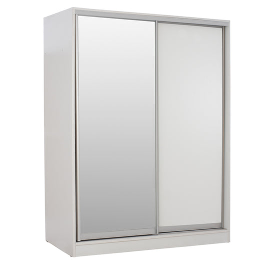 Wardrobe With Sliding Doors With Mirror White Hm2434.03 160x60x210 Cm.