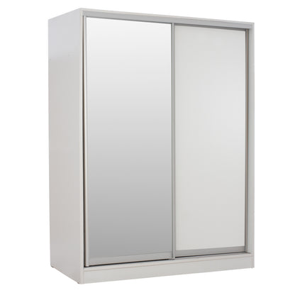 Wardrobe With Sliding Doors With Mirror White Hm2434.03 160x60x210 Cm.