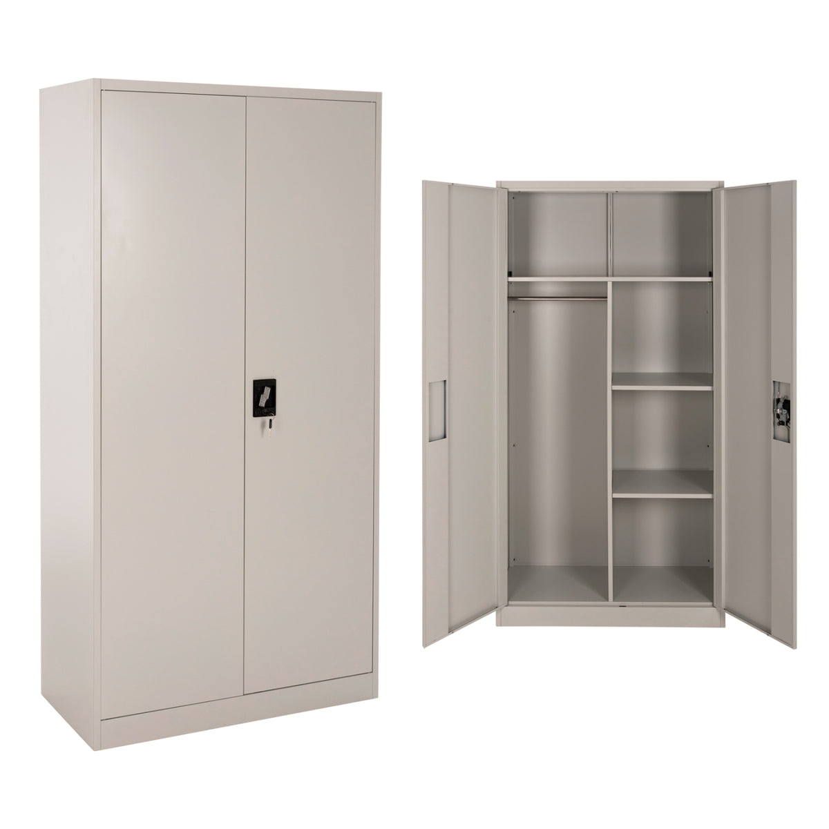 Wardrobe Clod Hm5961.11 Metallic 2-leaf--grey 90Χ40Χ180hcm.