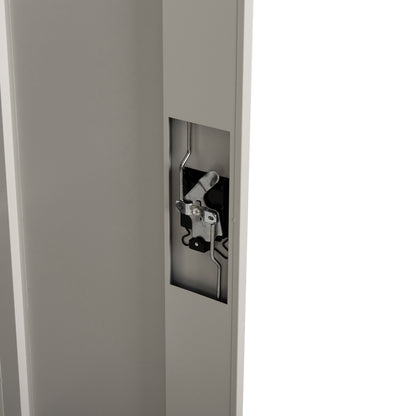 Wardrobe Metallic Duron Hm11979 2-leaf With 5 Storage Spaces & Legs-grey 90Χ40Χ190hcm.