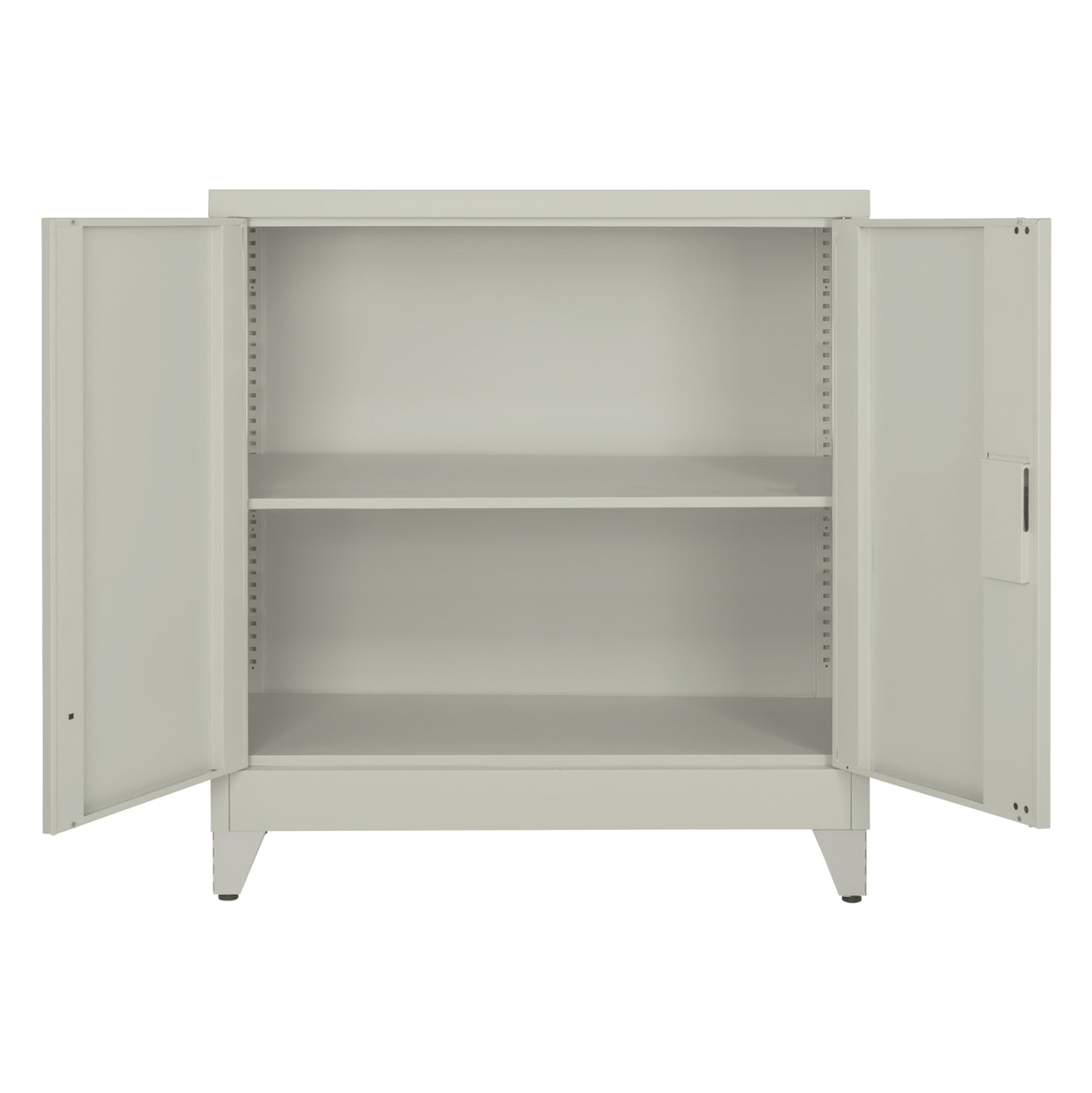 Closet Metallic Duron Hm11980 2-leaf With 2 Storage Spaces & Legs-grey 90Χ40Χ100hcm.
