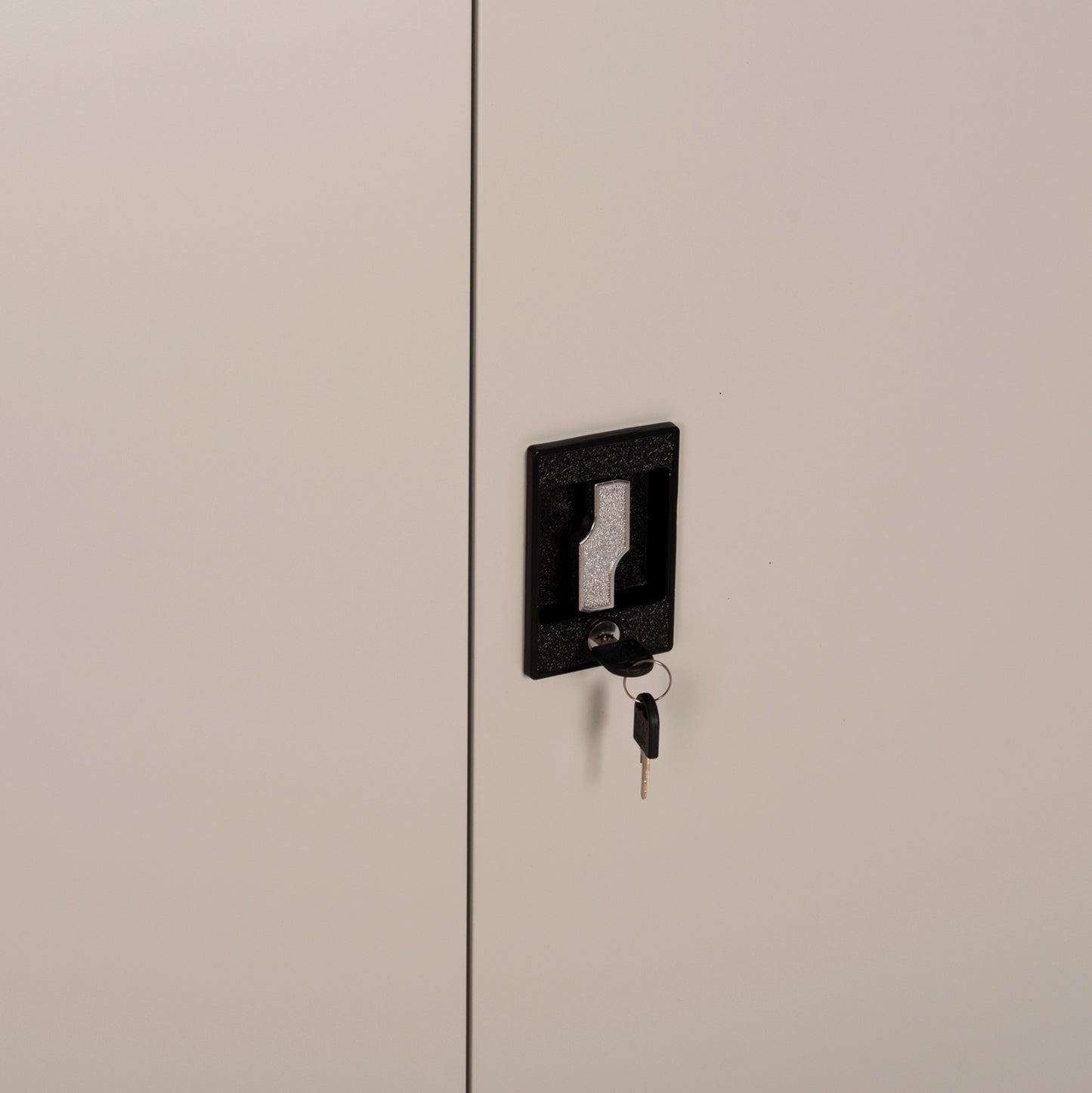 Wardrobe Metallic Hm5959.01 2-leaf With 5 Storage Spaces Light Grey 90Χ40Χ180hcm.