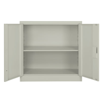 Wardrobe Metal Hm5960.11 With 3 Storage Spaces Light Grey 90Χ40Χ90hcm.