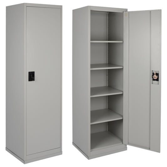 Wardrobe 1-door Metallic With Lock Oviedo Hm5117.11 Grey 50x45x185hcm.