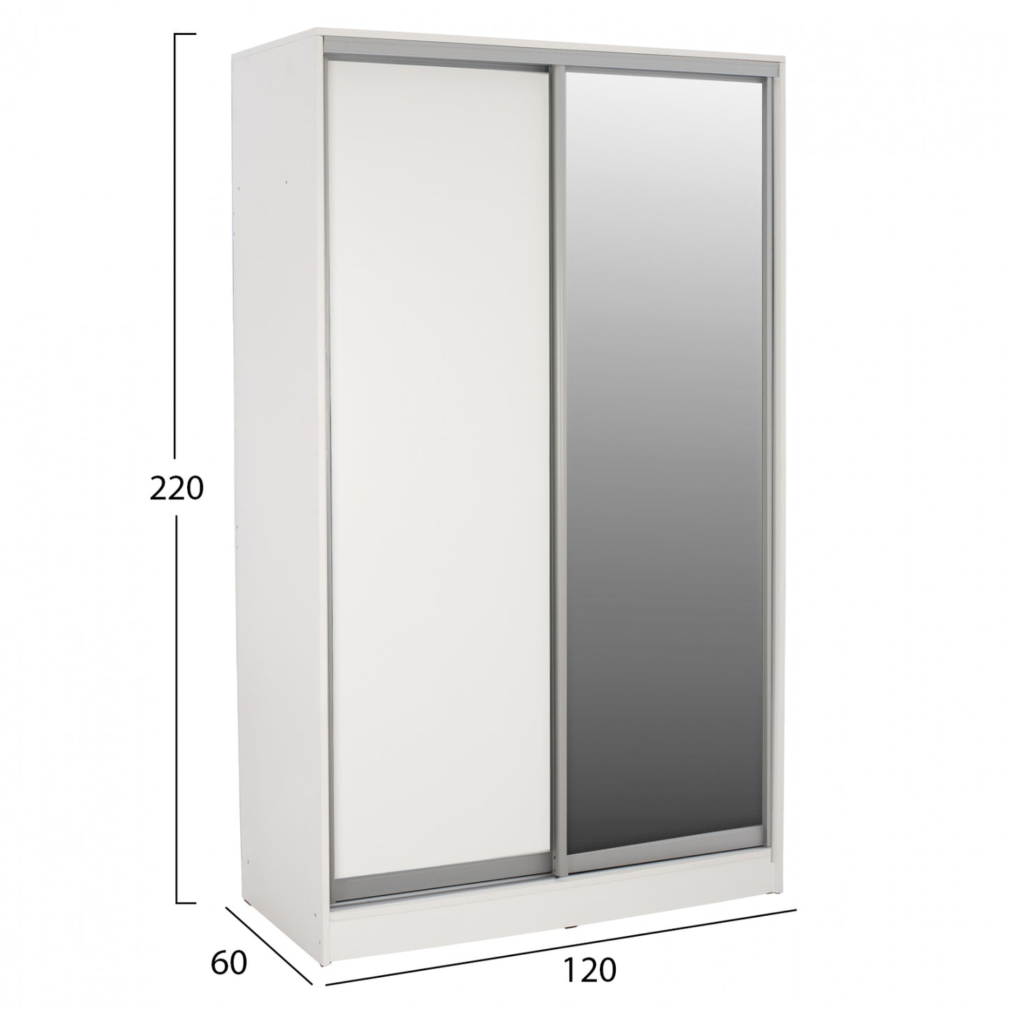 ΝΤΟΥΛΑΠΑ ΣΥΡΟΜΕΝΗ Adler ΜΕΛΑΜΙΝΗΣ 120x60x220yεκ. ΔΙΦΥΛΛΗ ΛΕΥΚΗ ΜΕ ΚΑΘΡΕΠΤΗ Hm2460.03