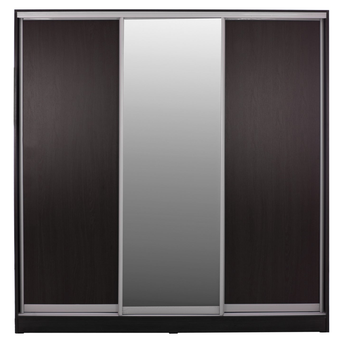 Wardrobe Adler Sliding Melamine Wenge With Mirror 3-leaf 240x60x240h Hm2462.02