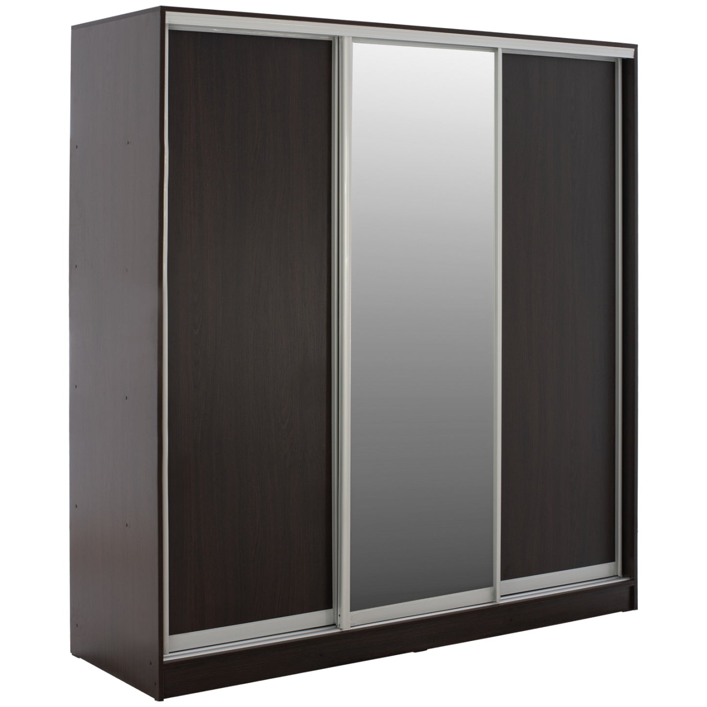 Wardrobe Adler Sliding Melamine Wenge With Mirror 3-leaf 240x60x240h Hm2462.02