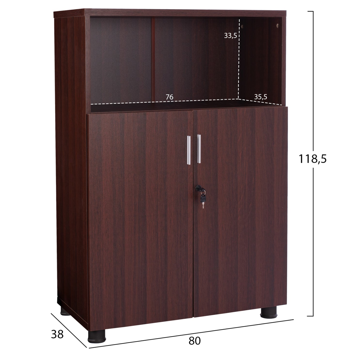 Office Cabinet Hm2058.12 Wenge 80x38x118,5