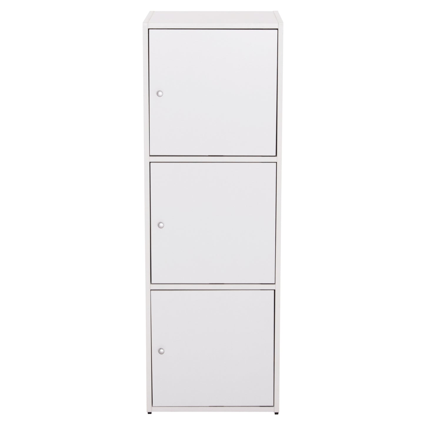 Cabinet With 3 Storage Spaces Soriano Hm9939.01 White Melamine 40x39x119hcm.
