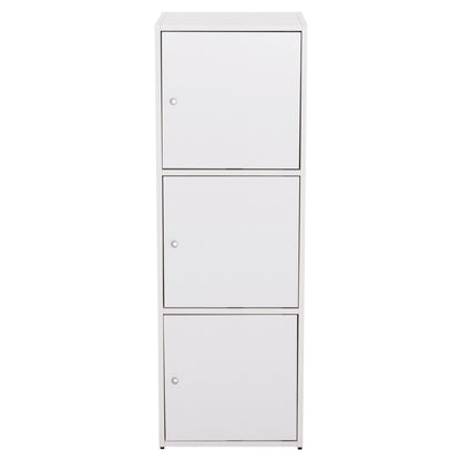 Cabinet With 3 Storage Spaces Soriano Hm9939.01 White Melamine 40x39x119hcm.