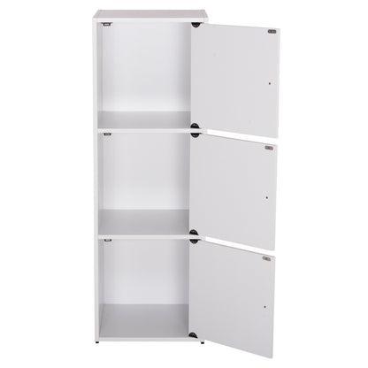 Cabinet With 3 Storage Spaces Soriano Hm9939.01 White Melamine 40x39x119hcm.