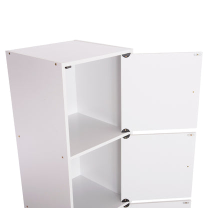 Cabinet With 3 Storage Spaces Soriano Hm9939.01 White Melamine 40x39x119hcm.