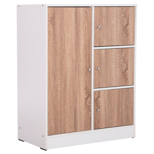 Cabinet With 4 Storage Spaces Matin Hm2479.01 Sonama Oak-white Melamine 80x39,5x99,5hcm.